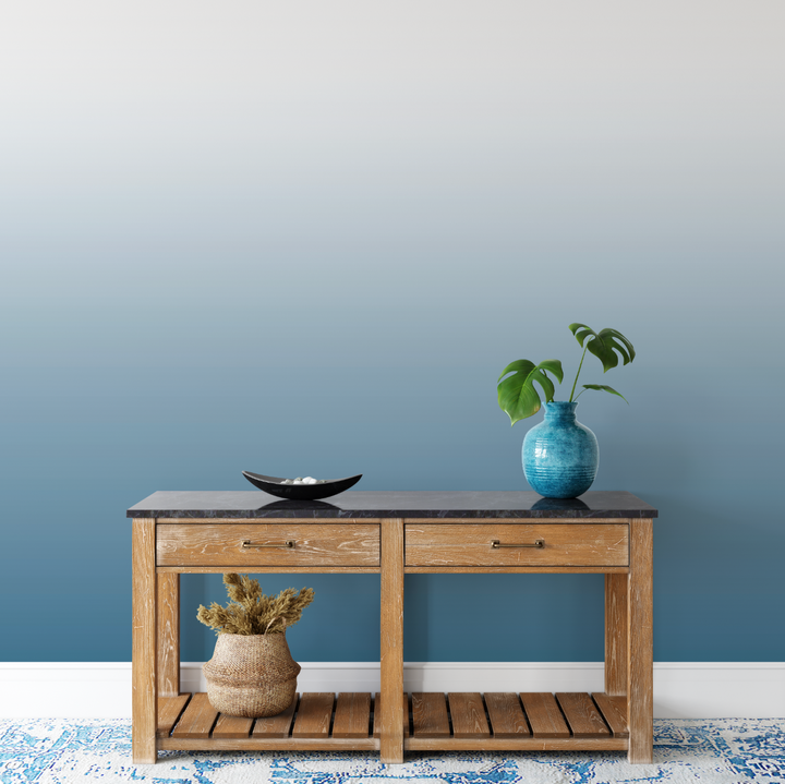 Misty Blue Ombre Wallpaper WW2506