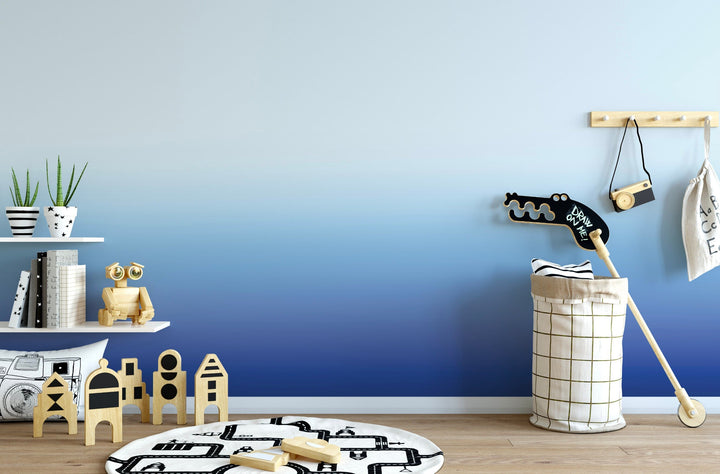 Wallpaper Ombre Blue/ Peel and Stick Wallpaper Blue/ Sky Blue Ombre Wallpaper / Removable Wallpaper / Unpasted Wallpaper / Pre-Pasted WW2019
