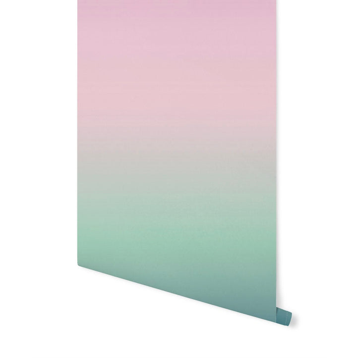 Wallpaper Ombre Pink Green/ Peel and Stick Wallpaper/ Blushing Cactus Ombre Wallpaper/ Removable Wallpaper/ Unpasted/ Pre-Pasted WW1912
