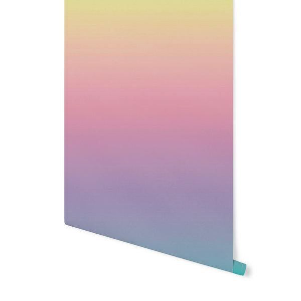 Wallpaper Ombre Teal Rainbow/ Peel and Stick Wallpaper/ Rainbow Sprinkles Ombre Wallpaper/ Removable Wallpaper/ Unpasted/ Pre-Pasted WW2052