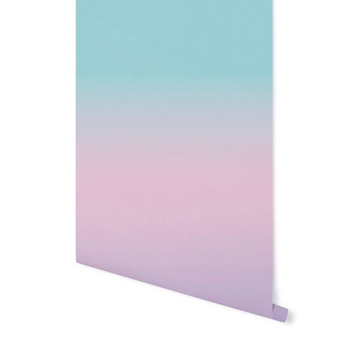 Wallpaper Ombre Pink Teal Purple Mermaid/ Mermaid Lagoon Ombre Wallpaper/ Peel and Stick Wallpaper/ Unpasted Wallpaper/ Pre-Pasted WW1910