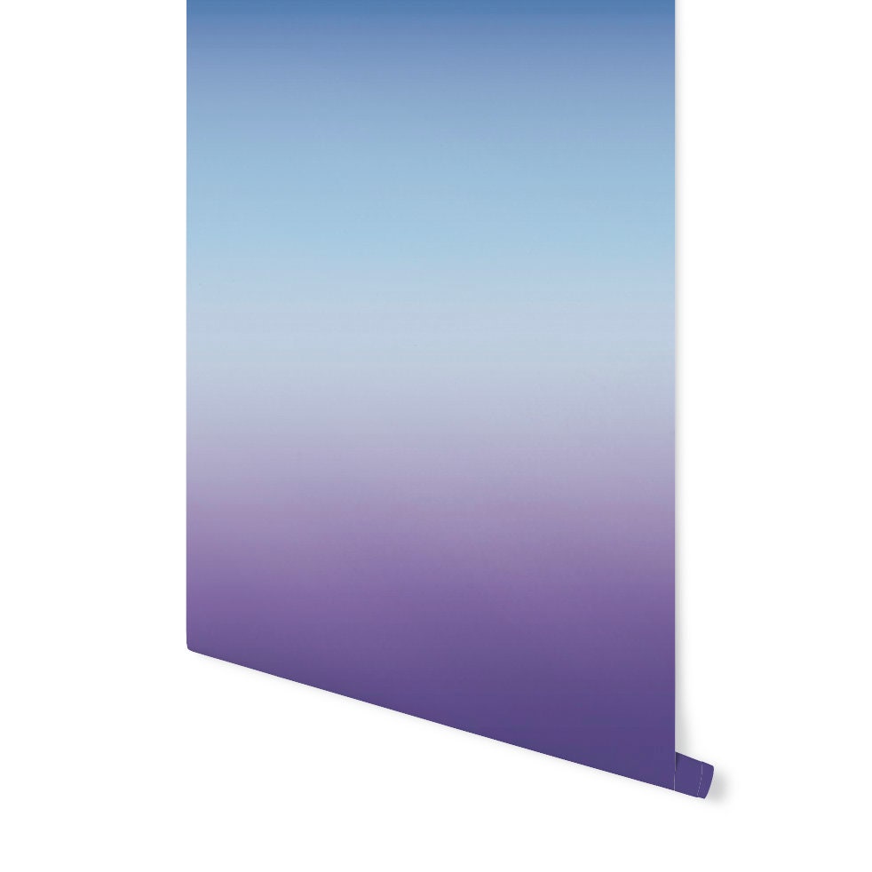 Wallpaper Ombre Blue Purple/ Peel and Stick Wallpaper/ Purple Sky Ombre Wallpaper/ Removable/ Unpasted/ Pre-Pasted WW2092