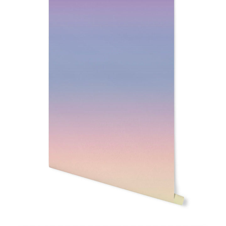 Wallpaper Ombre Blue, Pink, Yellow/ Periwinkle Sunrise Ombre Peel and Stick Wallpaper/ Removable/ Unpasted/ Pre-Pasted Wallpaper WW2306