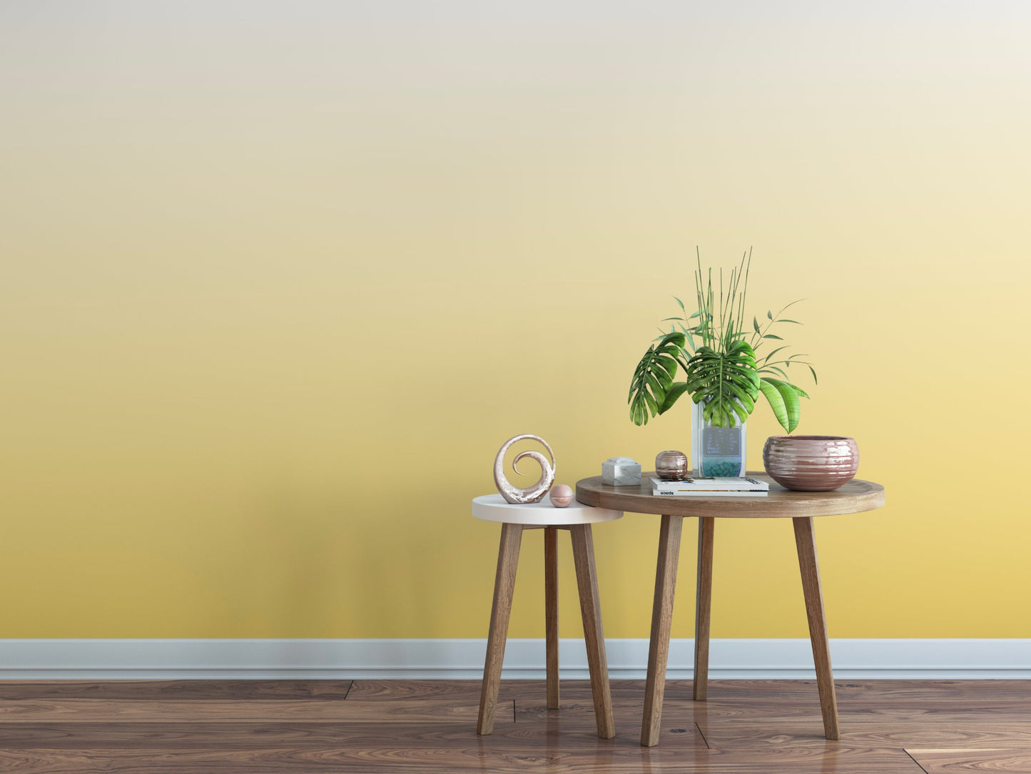 Wallpaper Ombre Yellow/ Peel and Stick Wallpaper Yellow/ Lovely Lemon Ombre Wallpaper/ Removable Wallpaper/ Unpasted/ Pre-Pasted Wallpaper