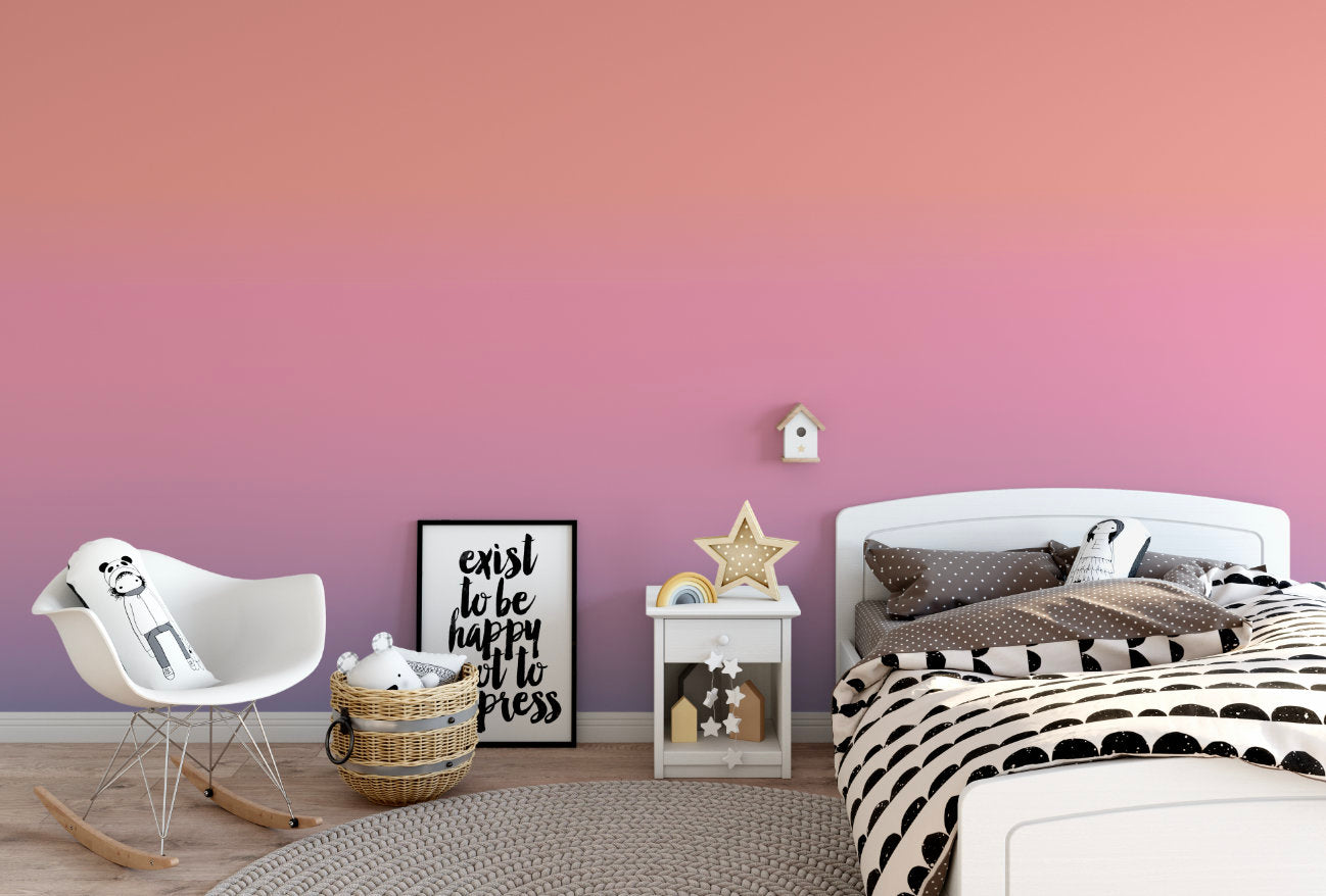 Wallpaper Ombre Pink Peel and Stick Wallpaper/ Sunset Ombre Wallpaper/ Removable Wallpaper/ Unpasted Wallpaper/ Pre-Pasted Wallpaper WW1706