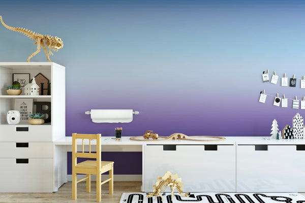 Wallpaper Ombre Blue Purple/ Peel and Stick Wallpaper/ Purple Sky Ombre Wallpaper/ Removable/ Unpasted/ Pre-Pasted WW2092